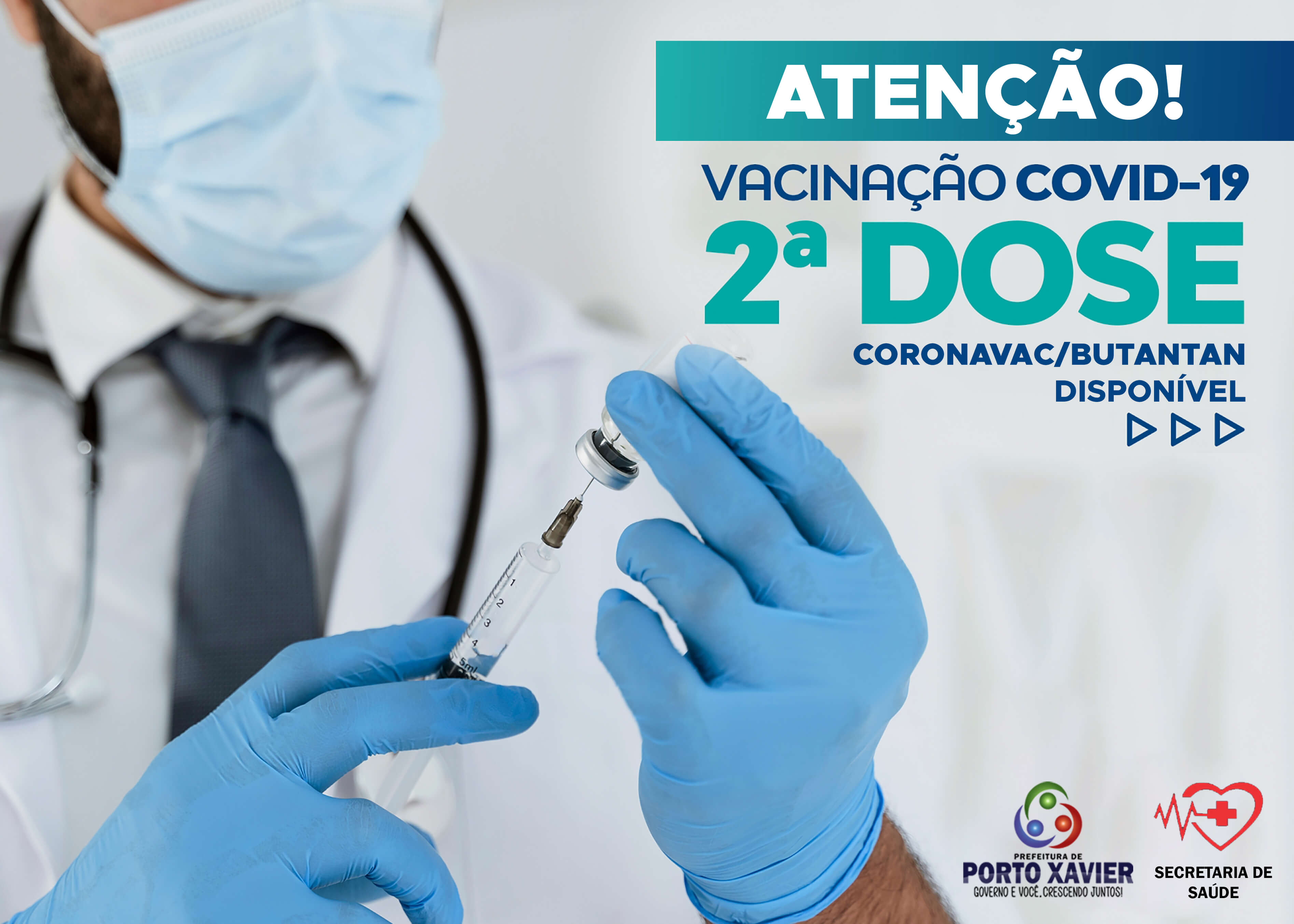ATENÇÃO!! SEGUNDA DOSE CORONAVAC DISPONÍVEL!